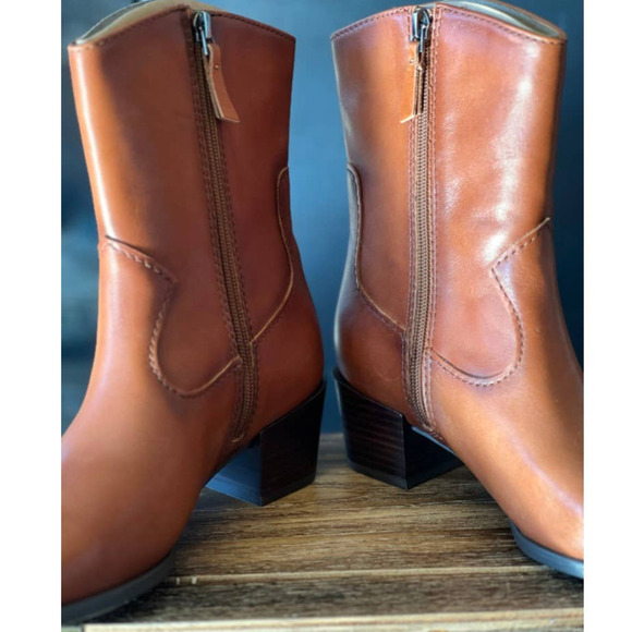 Naturalizer Gaby Mid-Calf Booties in Cider Spice Leather - Picture 8 of 11